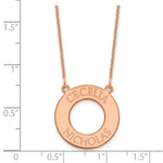 14K Rose Gold Circle with 2 Name Necklace view