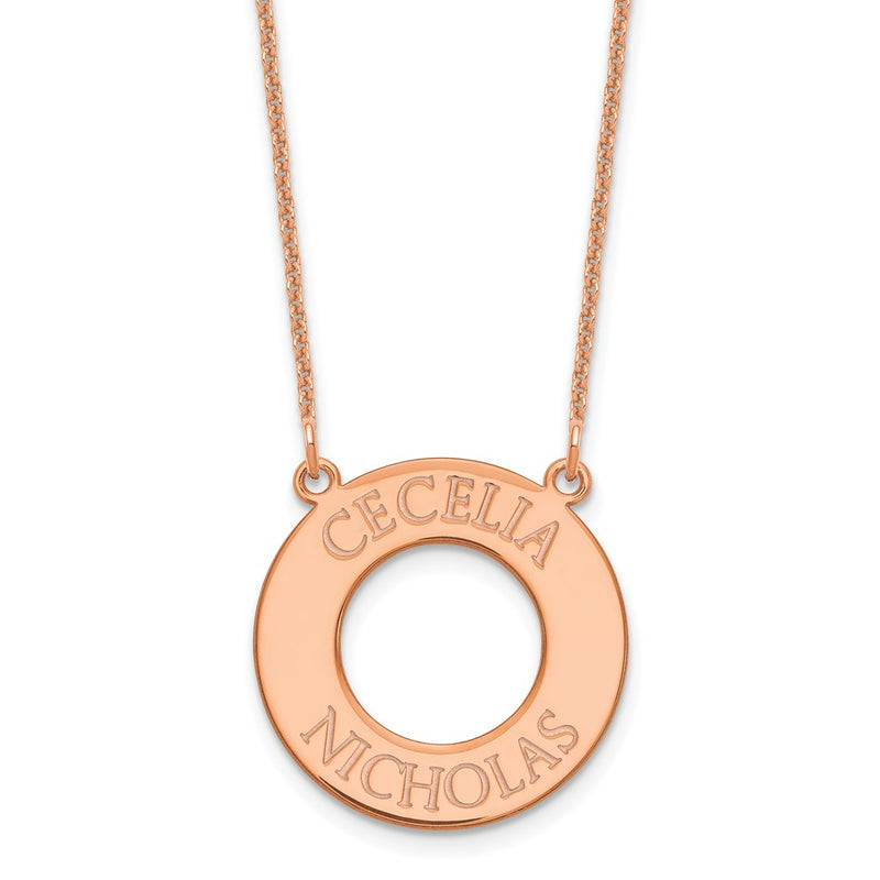 14K rose gold name necklace
