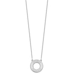 14K White Gold Circle with 2 Name Necklace view