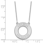 14K White Gold Circle with 2 Name Necklace view