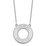 10K White Gold Circle with 2 Name Necklace view