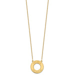 14K Yellow Gold Circle with 2 Name Necklace view