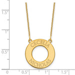 14K Yellow Gold Circle with 2 Name Necklace view