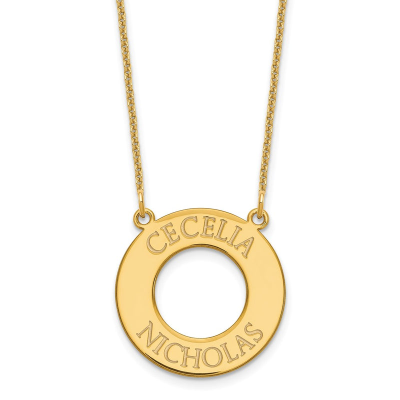 14K yellow gold name necklace