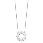 14K White Gold Circle with 1 Name Necklace view