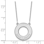 14K White Gold Circle with 1 Name Necklace view