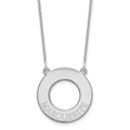 14K White Gold Circle with 1 Name Necklace