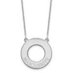 14K White Gold Circle with 1 Name Necklace view