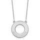 14K White Gold Circle with 1 Name Necklace