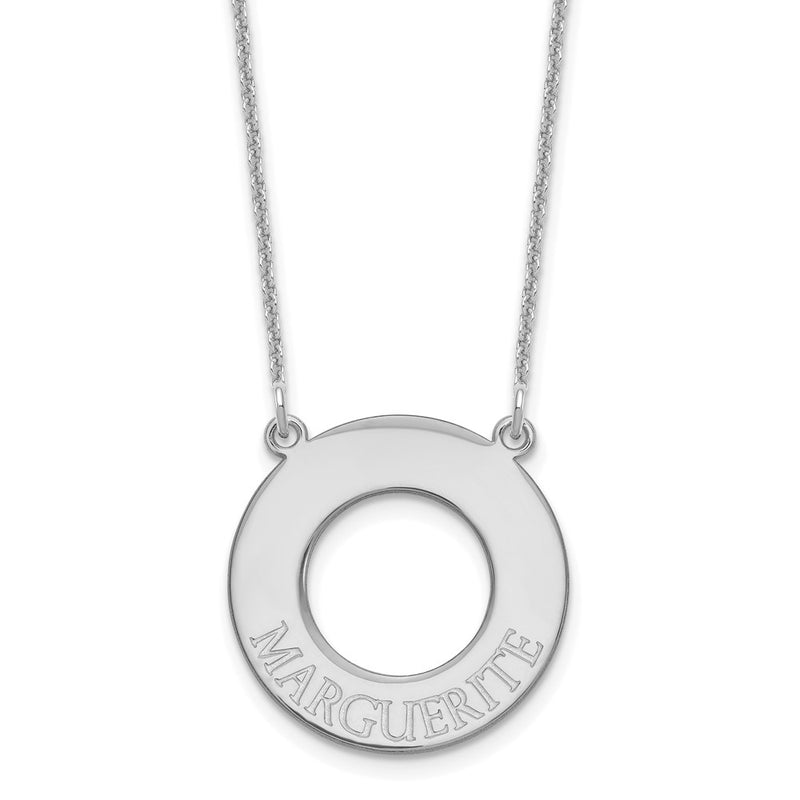 14K white gold name necklace