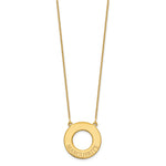 14K Yellow Gold Circle with 1 Name Necklace view