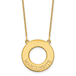 14K Yellow Gold Circle with 1 Name Necklace view
