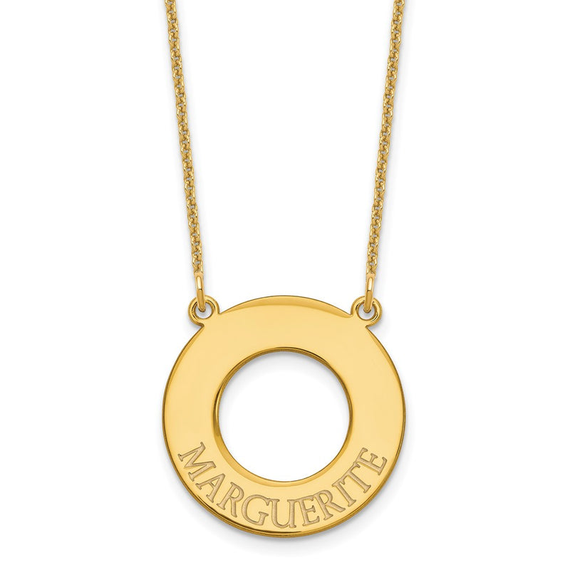 14K yellow gold name necklace