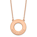 14K Rose Gold Circle with 1 Name Necklace