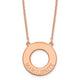 14K Rose Gold Circle with 1 Name Necklace