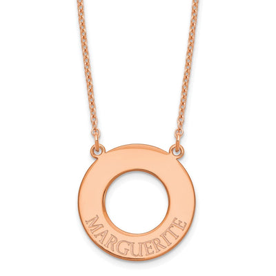 14K white gold name pendant