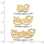 Sterling Silver/Gold-plated Swoop Name Plate view