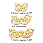 Sterling Silver/Gold-plated Swoop Name Plate view