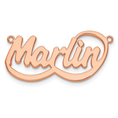 10K white gold name pendant