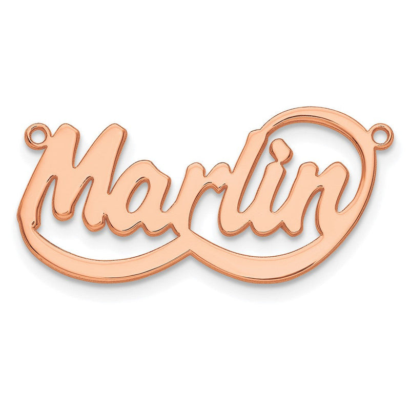 10K white gold name pendant