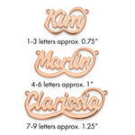 Sterling Silver/Gold-plated Swoop Name Plate view
