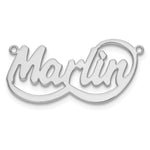 Sterling Silver/Gold-plated Swoop Name Plate view