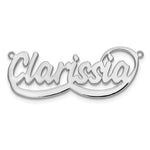 Sterling Silver/Gold-plated Swoop Name Plate view
