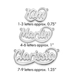 Sterling Silver/Gold-plated Swoop Name Plate view