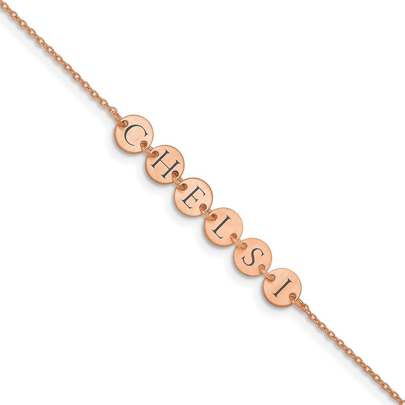 Sterling silver letter bracelet