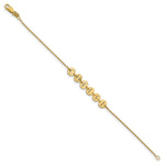 14K Yellow Gold Epoxy Letter Disc Bracelet view
