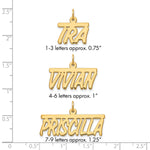 Sterling Silver/Gold-plated Top Bar Name Plate view 15