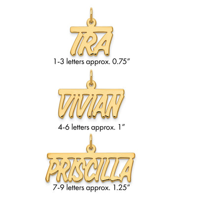 Sterling Silver/Gold-plated Top Bar Name Plate