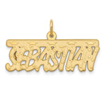 Sterling Silver/Gold-plated Satin Stars Name Plate view 19