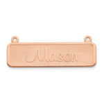 10K White Gold Satin Name Plate Bar view