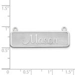 10K White Gold Satin Name Plate Bar view