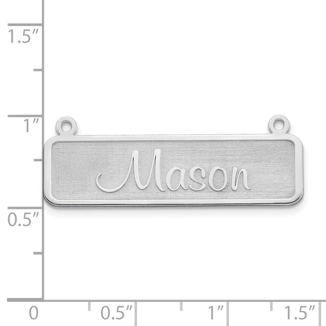 10K white gold name pendants & charm, alternate view