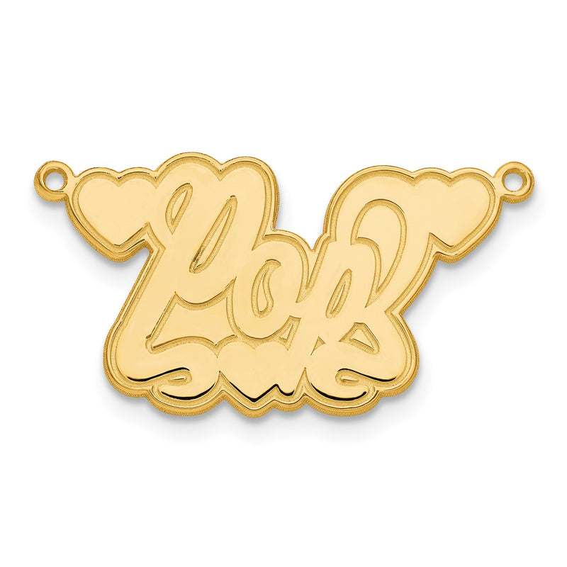 Sterling silver name pendants & charm, alternate view
