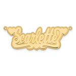 Sterling Silver/Gold-plated Etched Hearts Name Plate view 4