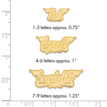 Sterling Silver/Gold-plated Etched Hearts Name Plate view 5