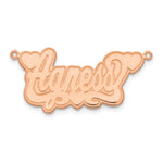 Sterling Silver/Gold-plated Etched Hearts Name Plate view 8
