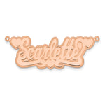 Sterling Silver/Gold-plated Etched Hearts Name Plate view 9