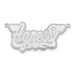Sterling Silver/Gold-plated Etched Hearts Name Plate view 13
