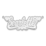 Sterling Silver/Gold-plated Etched Hearts Name Plate view 14