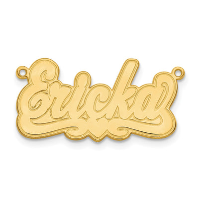 Etched Heart Custom Name Plate Necklace