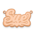Etched Heart Custom Name Plate Necklace view