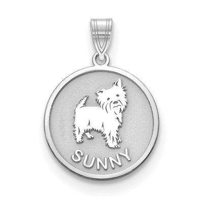 14K white gold pendant