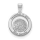 10k White Gold Date and Fingerprint Pendant