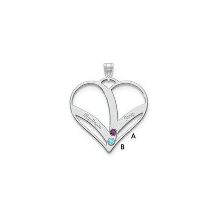10k White Gold Pendants Style 10XNA865/2W - Classique Jewelry Inc.