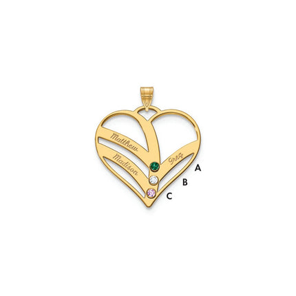 10k Yellow Gold Pendants Style 10XNA865/3Y - Classique Jewelry Inc.