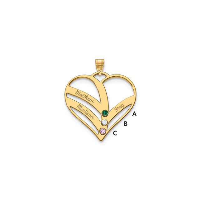10k Yellow Gold Pendants Style 10XNA865/3Y - Classique Jewelry Inc.